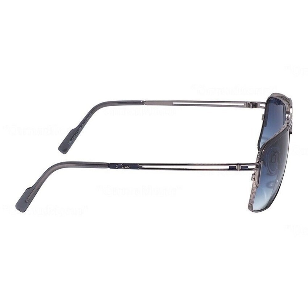 Cazal Rectangle Sunglasses 9103-003 Night Blue Gunmetal Frame Blue Lenses - Picture 3 of 4